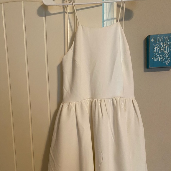 Lulus Backless White Skater Dress - Picture 3 of 5
